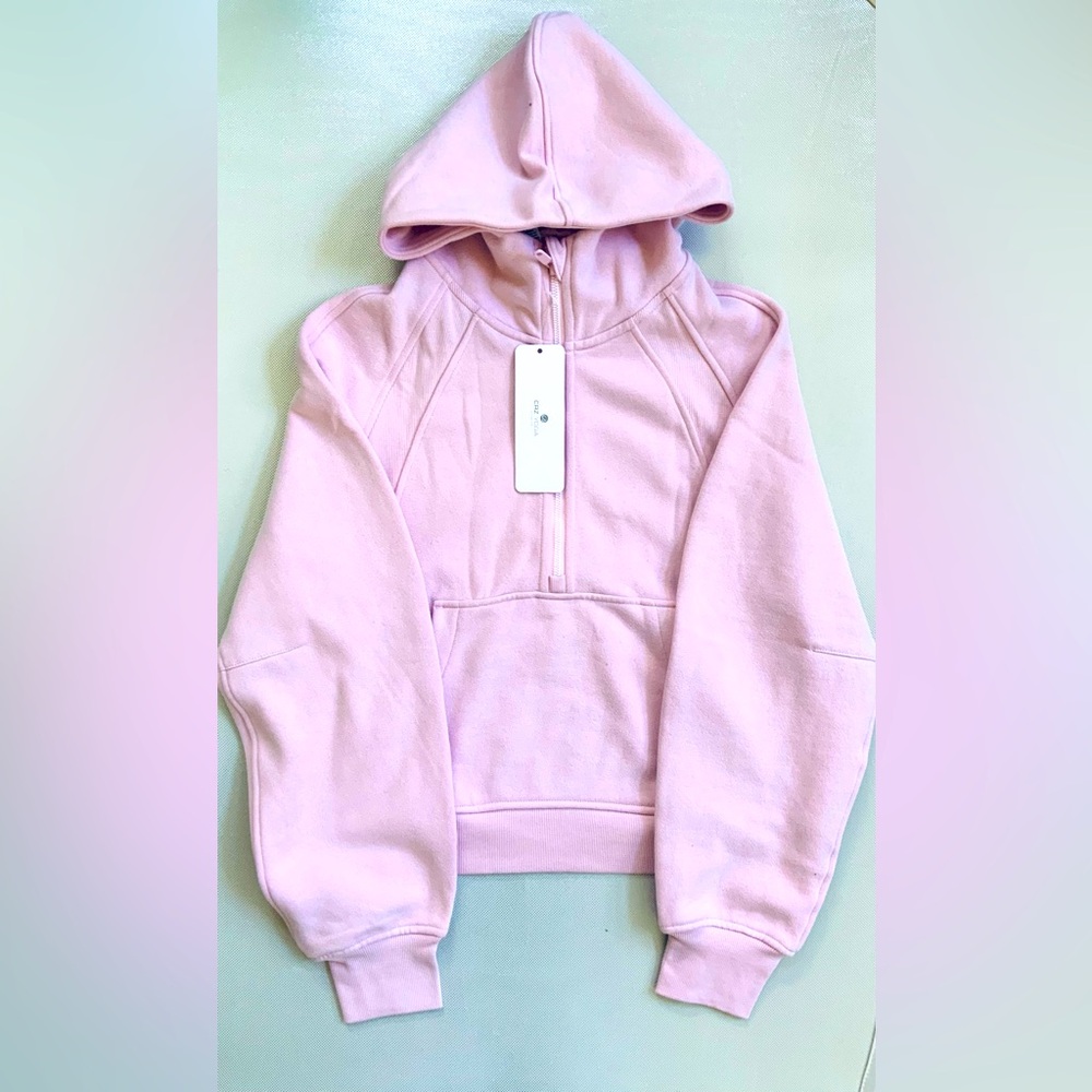 CRZ YOGA Pink Hoodie Sweater